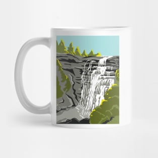 Cuyahoga Valley National Park along Cuyahoga River in Akron and Cleveland Ohio United States WPA Poster Art Color Mug